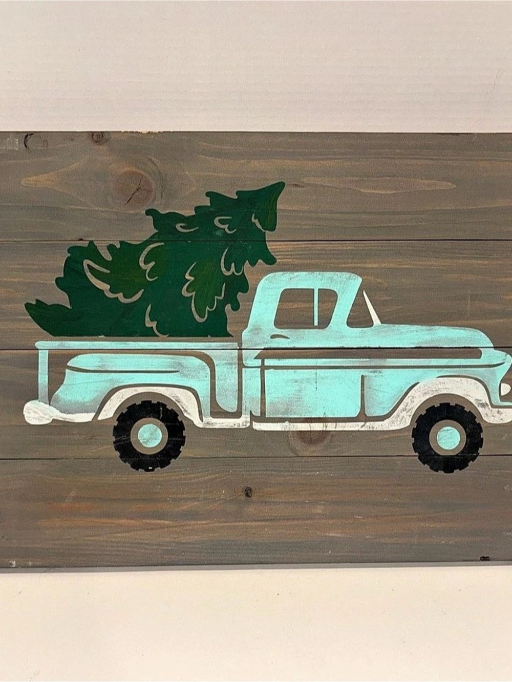 Acute Workshop Rustic Truck Wooden Wall Art - Christmas